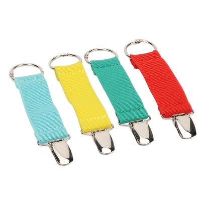 4pcs Hat Clip 4 Colors Embedded Plastic Lock Elastic Polyester Stainless Steel Portable Hat Clip