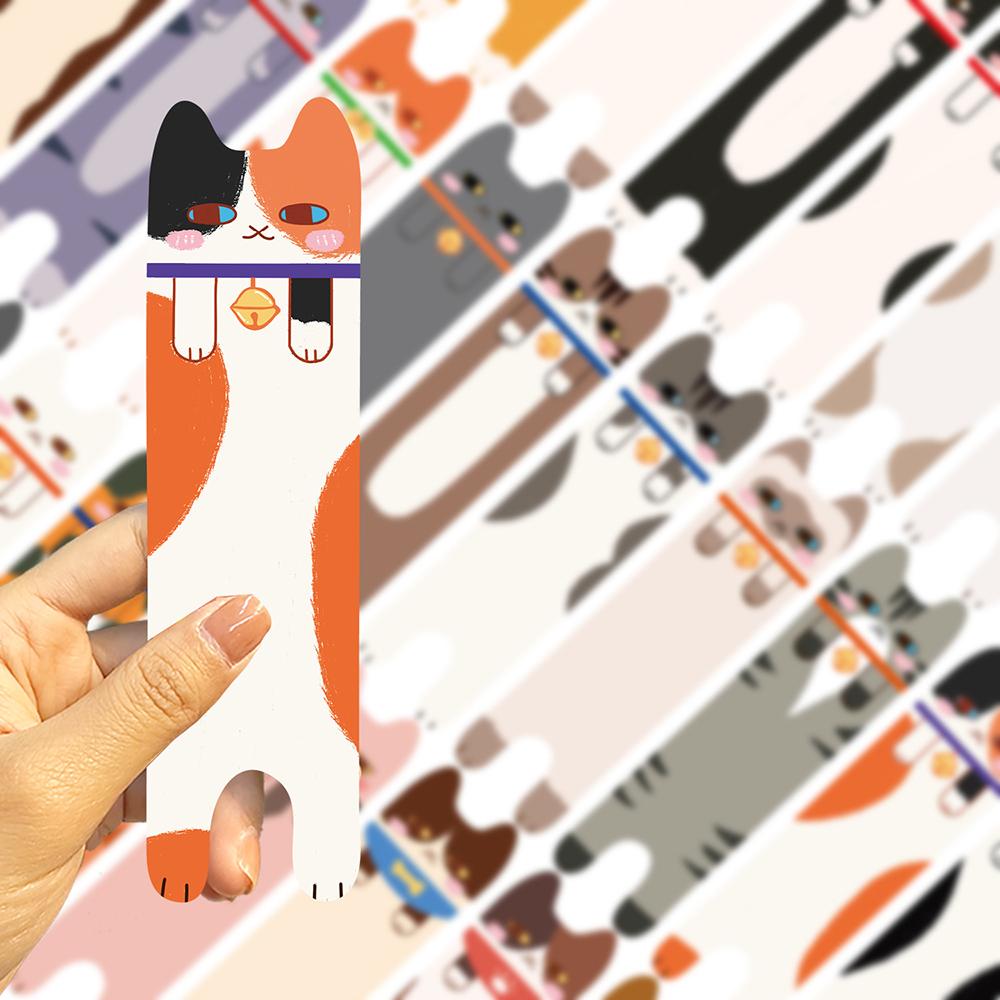 30 Sheets Vintage Style Cat Bookmark Collection Artistic Hand-drawn Illustration for Diary Planners Paper Bookmark Gift Idea
