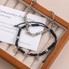 The new self-developed temperament rivet hand-woven bracelet has a simple and fine design.