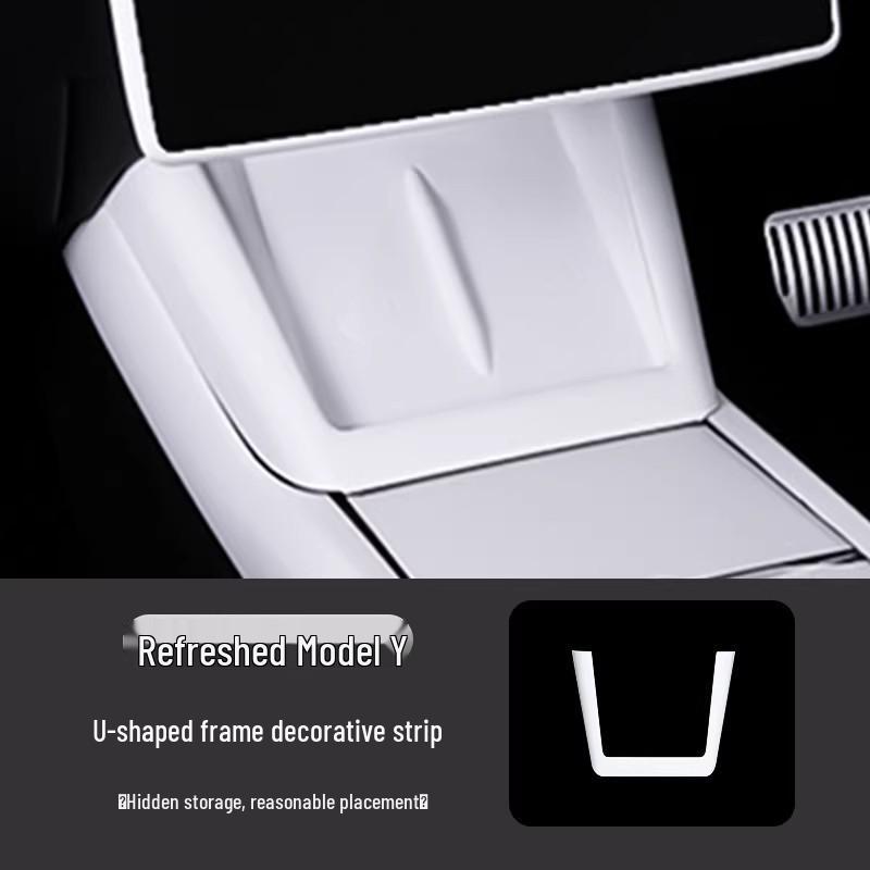 Tesla Model Y/YL/3 Center Console Dashboard Sticker - White Interior Decoration