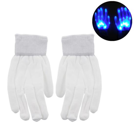1 paio di guanti con dita illuminate a LED Decorazioni per la danza del costume di Natale di Halloween