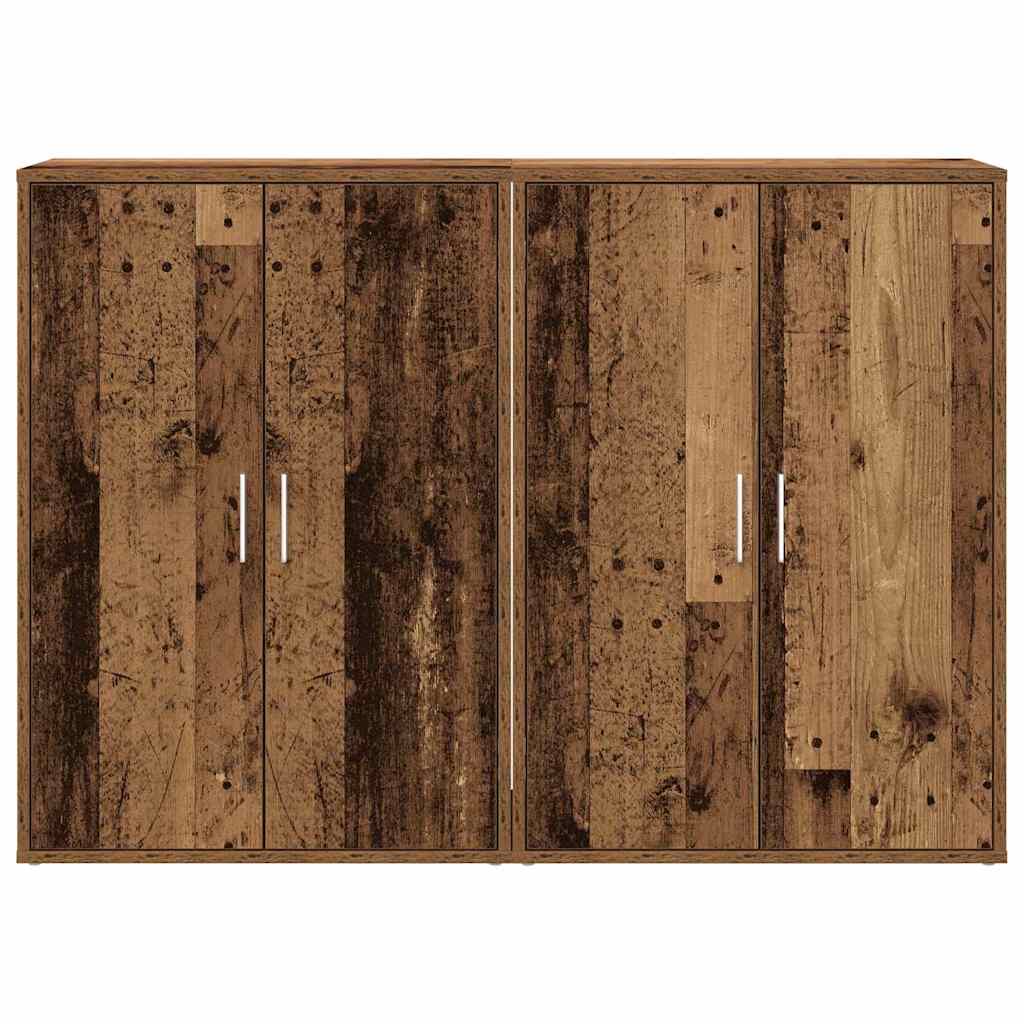 Sideboard 2 pcs Reclaimed Wood Look 60 x 31 x 84 cm Engineered Wood