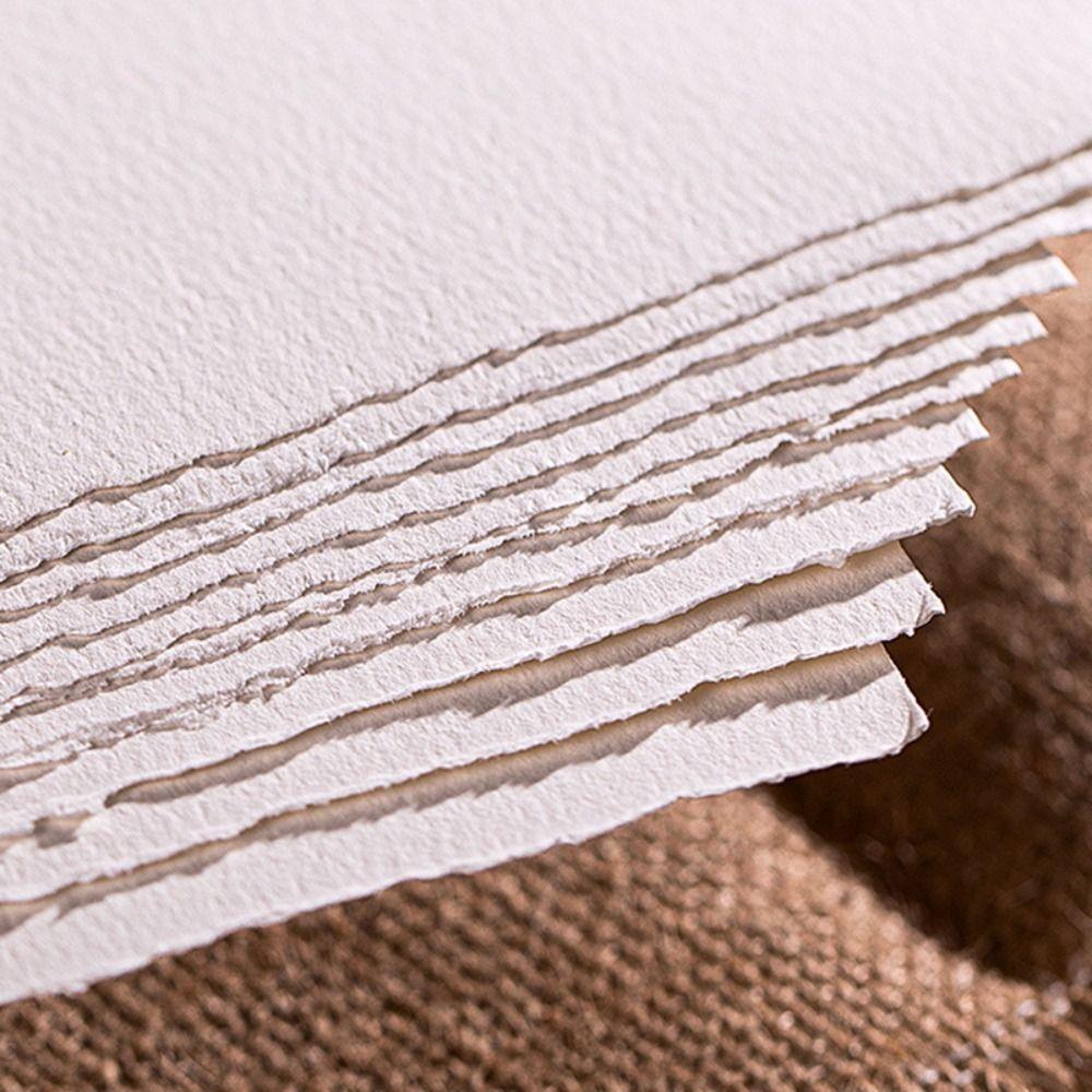 10pcs High Quality Cotton Watercolor Paper A4/A5/A6 Hand-torn Edges Drawing Paper Medium-texture Sketch Paper Art Supplies