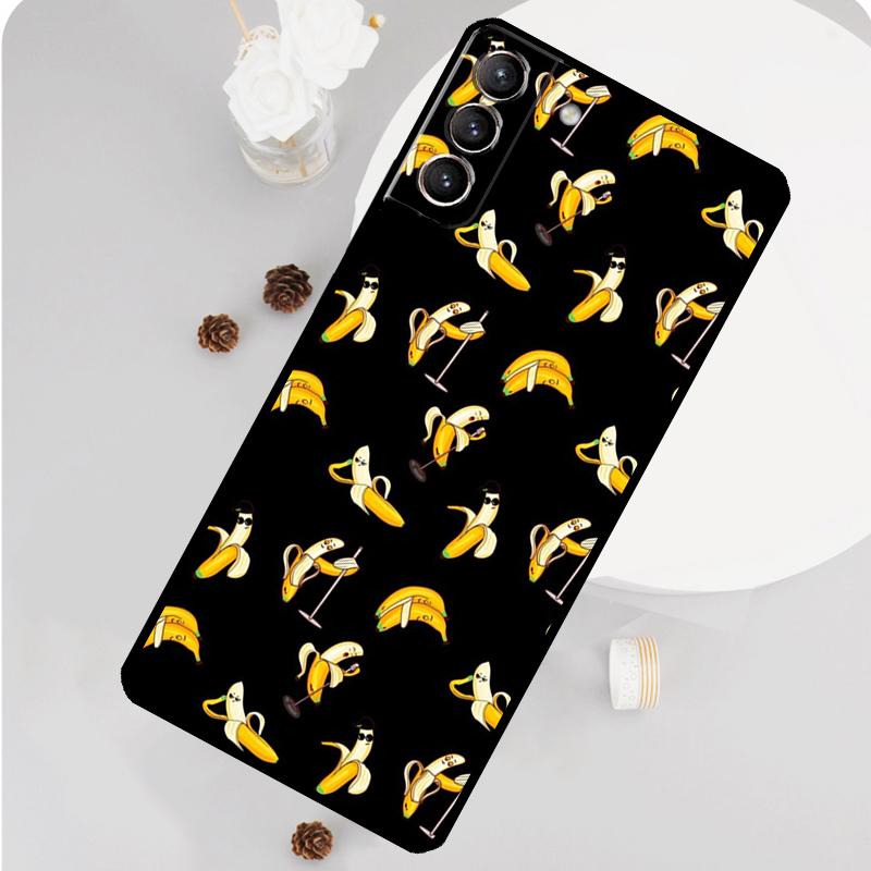 Memes Cartoon Funny Banana Phone Case For Samsung Galaxy S23 Ultra S21 S20 FE S9 S10 Plus Note 10 20 S22 Ultra Funda
