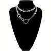 Stylish Necklace with Multi Layer Cuban Chains Unique Y Shape Fashion Necklace with Cuban Layers for Party Casual Attire