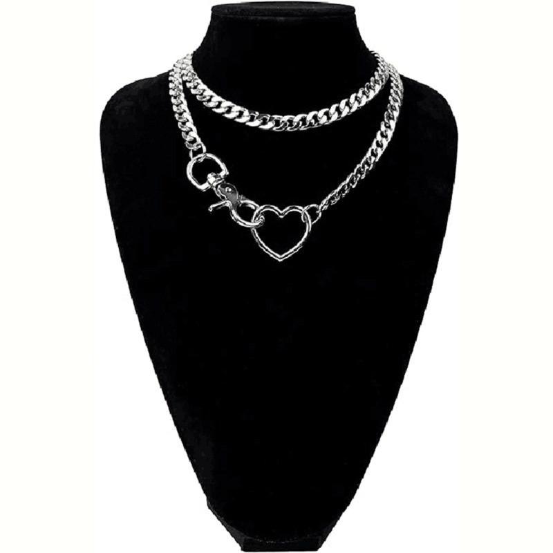 Stylish Necklace with Multi Layer Cuban Chains Unique Y Shape Fashion Necklace with Cuban Layers for Party Casual Attire