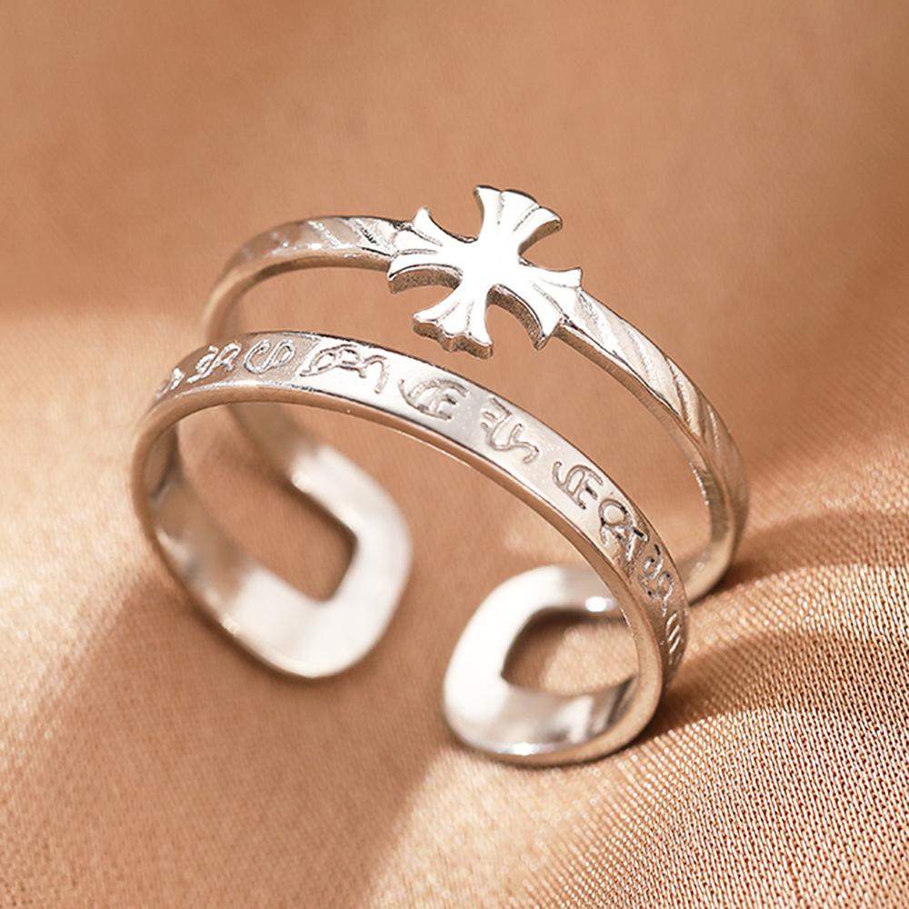 Stainless Steel Rings Vintage Plants Leaves Snake Exquisite Star Moon Adjustable Open Sweethearts Rings For Women Zircon Gifts