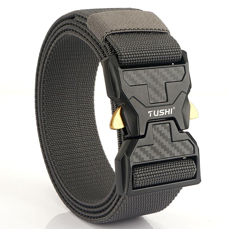 Noua centură pentru navetă pentru bărbați cu centură de nailon cu cataramă automată, centură groasă versatilă pentru petrecerea timpului liber în aer liber