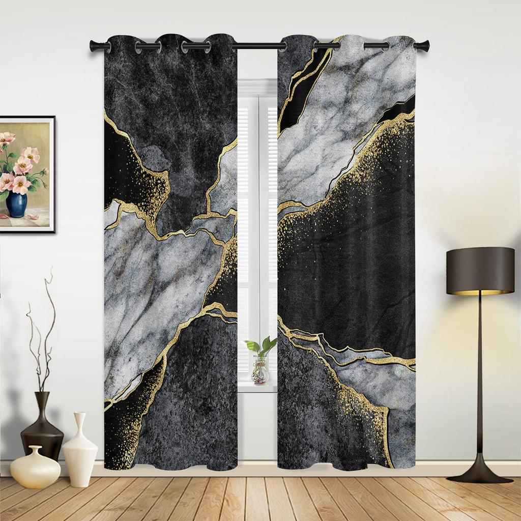 Bandana Paisley Black White Window Curtains Home Decoration Living Room Kid Drapes Cortinas Kitchen Bedroom Made Of Polyester Area Decor