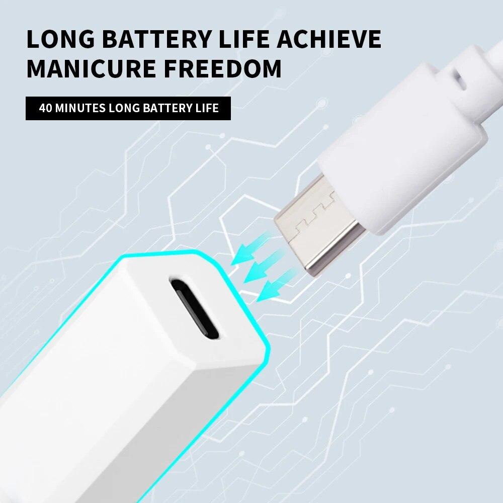 Mini Rechargeable Nail Dryer Portable Handheld Flashlight UV LED Lamp for Quick Dry All Gel Polish Manicure Light Nail Art Tools