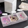 1 Three Drawer Desktop Storage Box - Office Supplies, Jewelry, And Cosmetics Storage Artifact - Portable Partitioned Storage Box