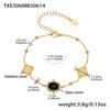 18K Gold-Plated Stainless Steel Jewelry Set: Bead Chain Necklace & Earrings with Oval Bezel Faceted Glass Stone.