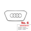 For Audi 8P 1PC Car Style Steering Wheel Center Logo Cover Sticker Decoration For AUDI A6L Q7 Q3 Q5 A7 2005-2024 A5 A3 A4L A8L 2005-2016 A8