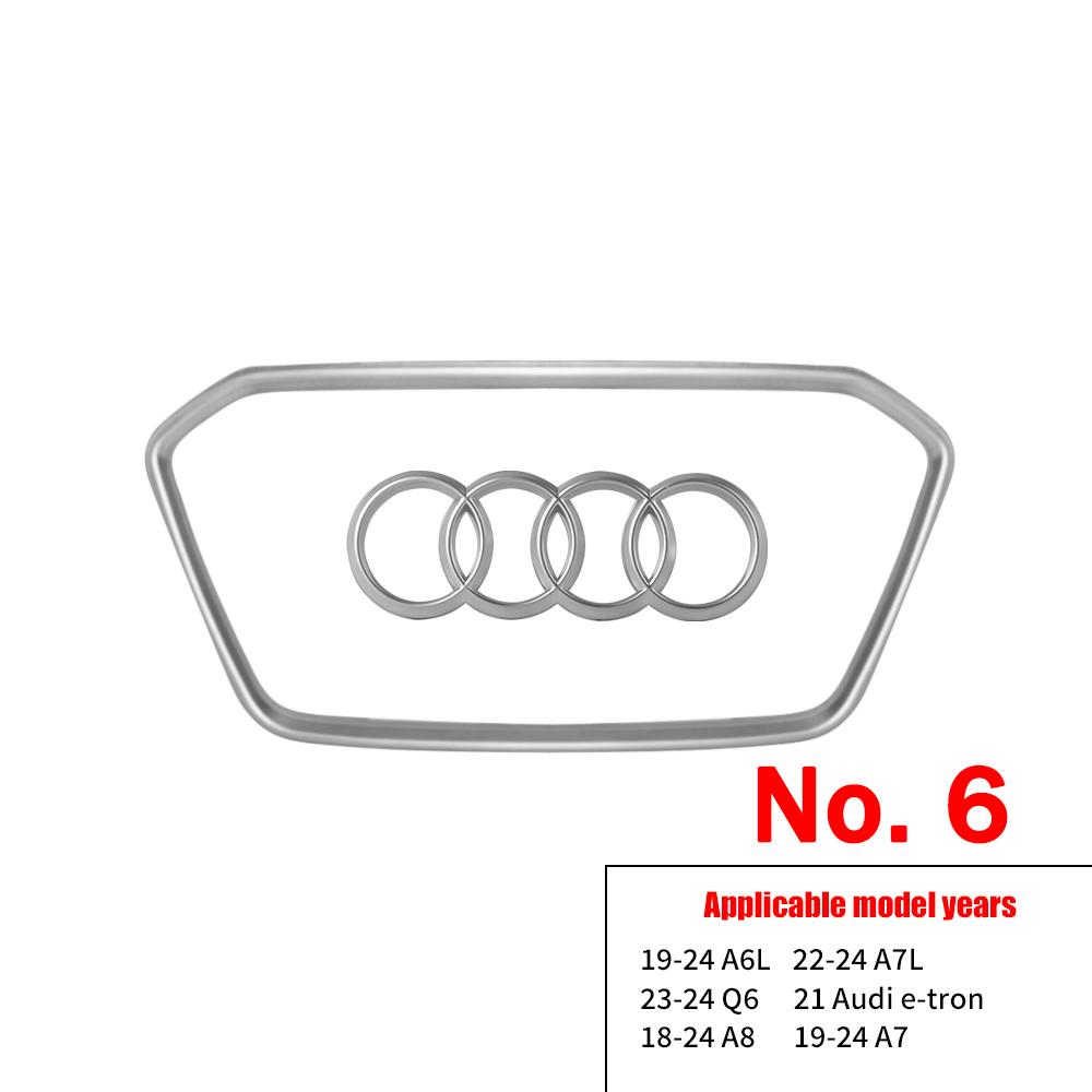For Audi 8P 1PC Car Style Steering Wheel Center Logo Cover Sticker Decoration For AUDI A6L Q7 Q3 Q5 A7 2005-2024 A5 A3 A4L A8L 2005-2016 A8