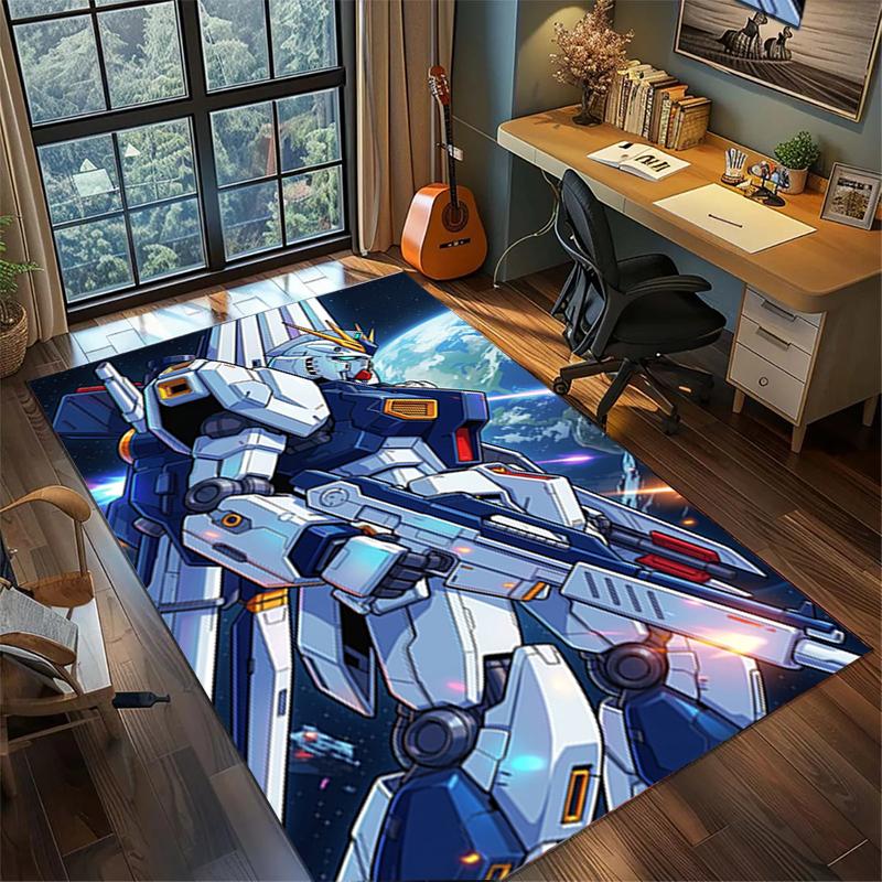 Gundam Home Decor Large Area Rug Non Slip Washable Floor Mat Bedroom Gamer