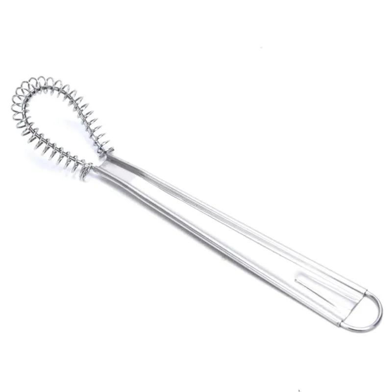 1PC Mini Handheld Egg Blender Stainless steel spring manual egg beater Honey Cream Blender Kitchen baking tools