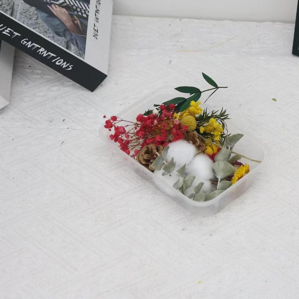 Christmas Pine Cones & Dried Flowers Pack - Eucalyptus, Pine Wood, Cotton, Handmade Photography Props