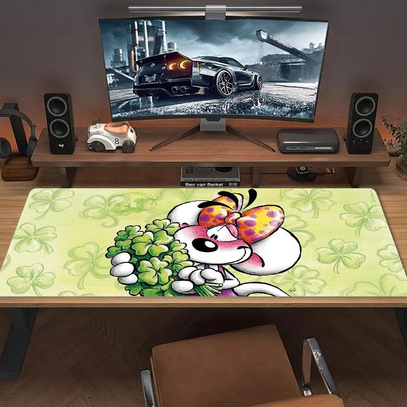 Diddl Large Size Mouse Pad Large Gaming Table Cushion Non-slip Laptop Tablet Big Mousepad XXL Mat Mini PC Playmat With Lock edge