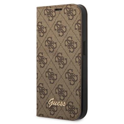 Guess Gubkp14Xhg4Shw iPhone 14 Pro Max 6,7 Brązowy/Brown Book 4G Vintage Gold Logo