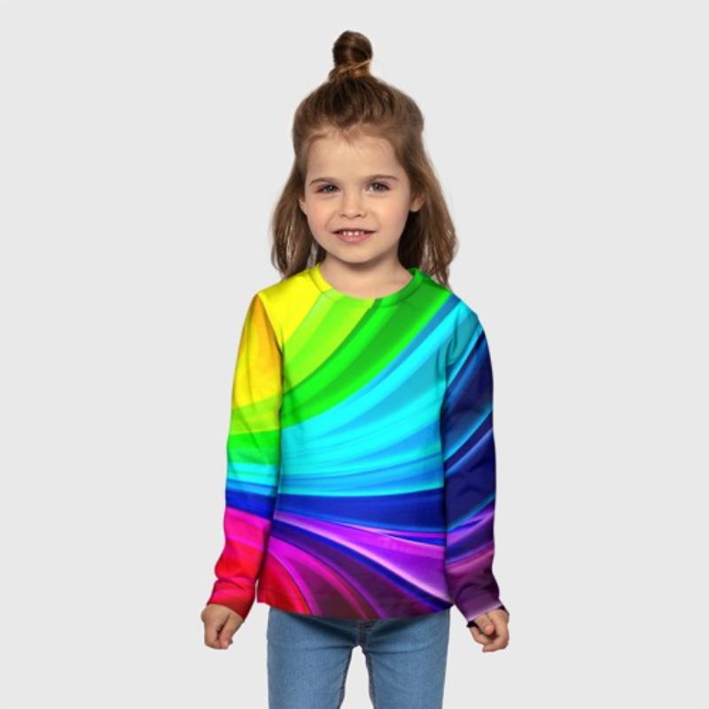 Children's Cartoon Animal Cat Dog Print Colorful Cute T-shirts Boys Long Sleeved Fashionable Soft Comfortable Top