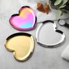 Stainless Steel Heart-shaped Tray Multi-Functional Cute Design Ring Metal Tray Cute Creative Jewelry Storage Tray Vanity Table