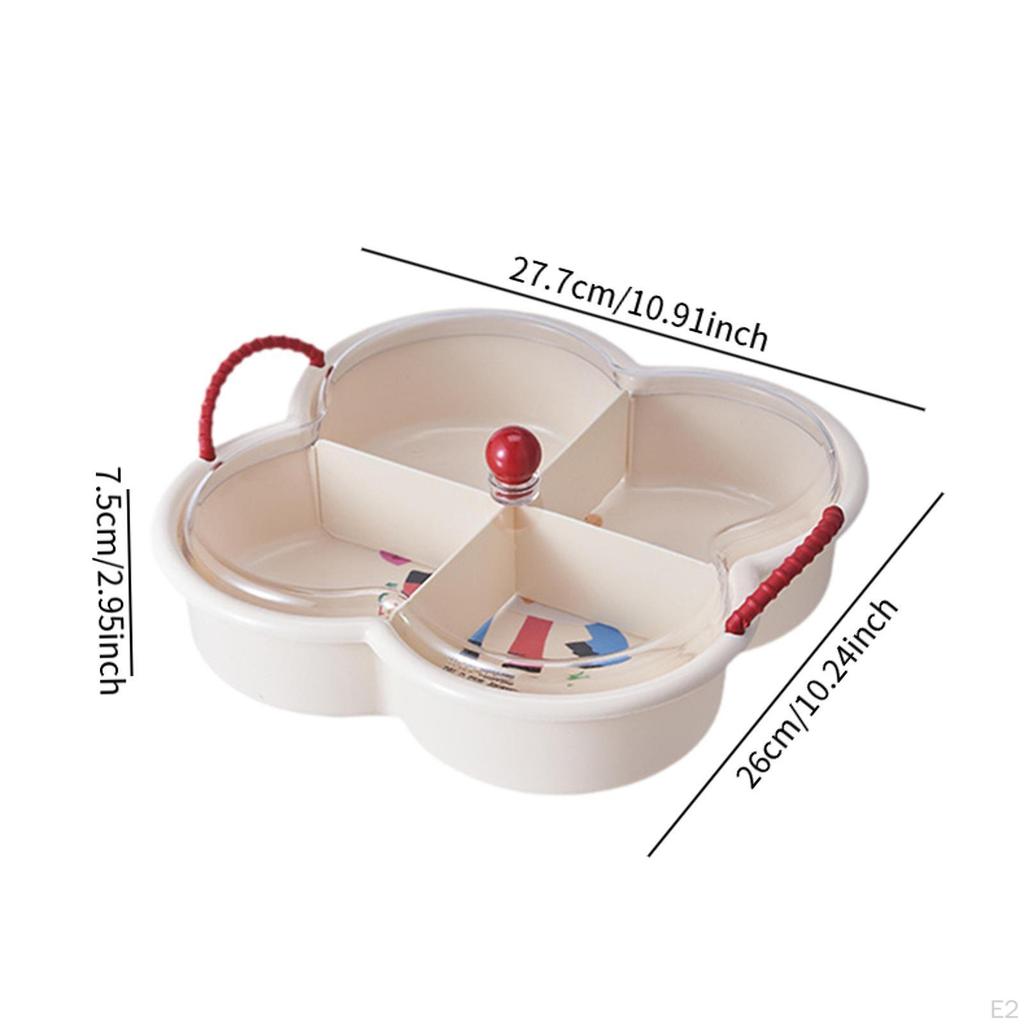 Geteilte Servierplatte Dessertteller Snack Süßigkeitenschale Vorspeise für