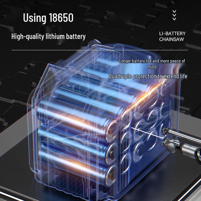 Drujba electrică cu litiu fără fir de mare putere pentru tăierea acasă și în grădină