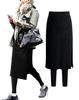 Skirt with Warm Long Skirt for Fall and Loungewear Ressh.N Fleece-Lined Leggings, Winter, (XL, Black)