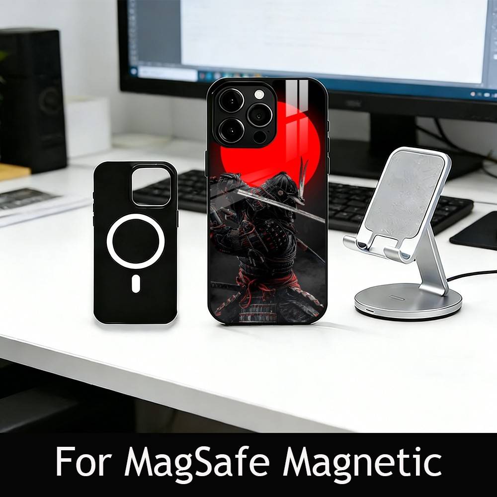 J-Japanese Bushido S-Samurai Phone Case For iPhone17,16,15,14,13,12,11 Plus,Pro Magnetic with Magsafe Wireless Charging