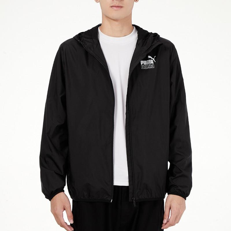 Puma Sports Casual Windproof Running Woven Jacket Men Jackets Black 846315-01
