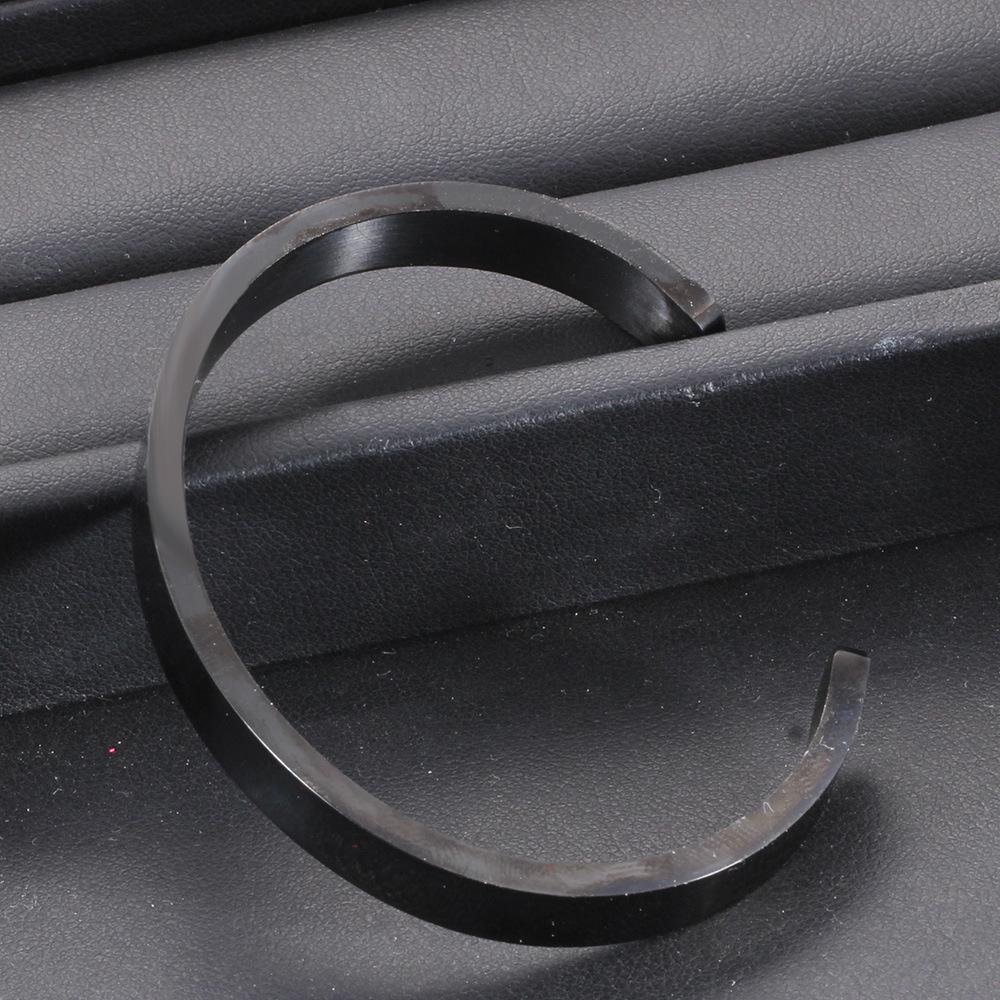 8MM Unisex C-Shaped Stainless Steel Bracelet - Titanium Options, Laser Engravable, Available In Three Colors