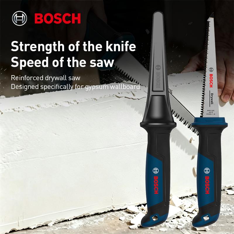 Bosch Gypsum Saw Drywall Saw 150mm 8TPI Three-sided Cutting Teeth Hardened with Tether Hole