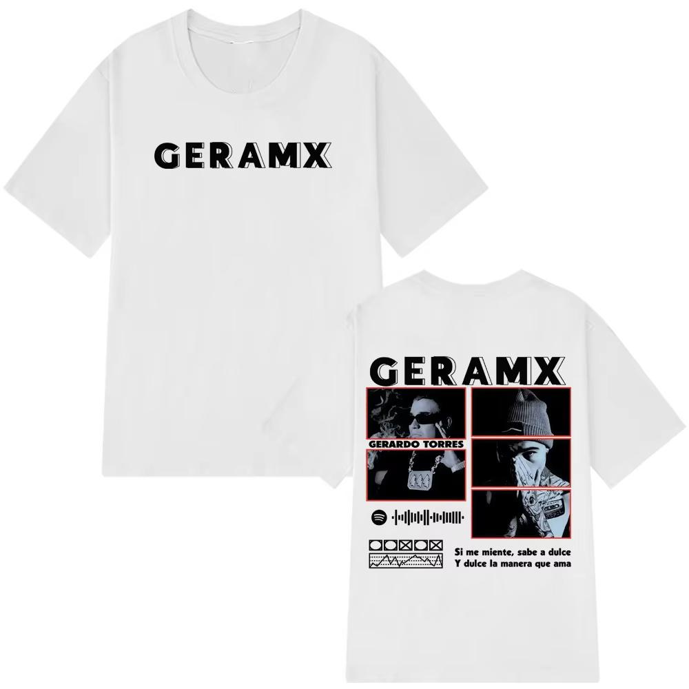 Rapper GERA MX Tour Album 2026 Graphic Tshirt Unisex Women Fashion Tshirts Casual pure Cotton Gothic Punk Tshirts Streetwear