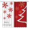 Waterproof Bathroom Shower Curtain Elk Christmas Santa Claus Fairy Snow Night Printed Bath Washable Quick Dry Wrinkle Decoratio