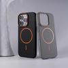 Magnetic Thin Ring iPhone 15/16 Pro Max Color Block Lens Frame Case - Skin-Friendly Protective Design