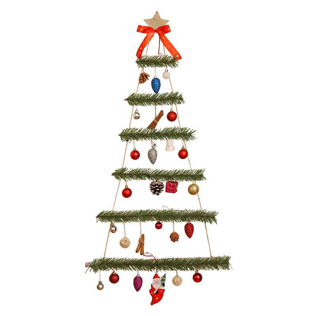 Christmas Wall Decoration, Illuminated Christmas Tree, Christmas Ornaments, Pendants, Pinecone And Rattan Pendants.