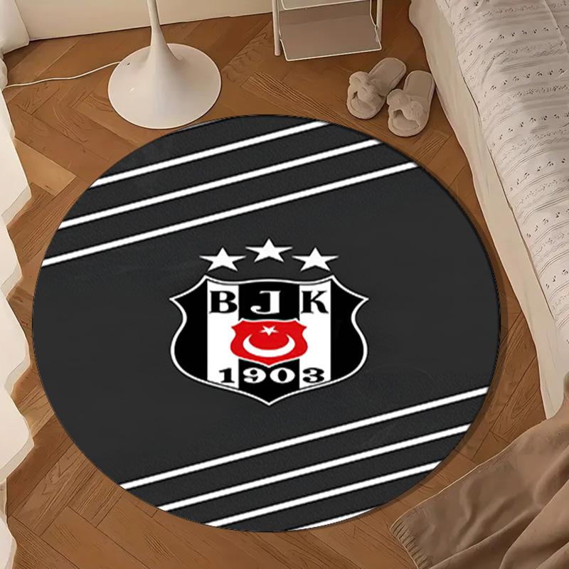 Besiktas Crest Legacy 1903 Round mat Home Decor, Chair rug For livingroom,Bedroom, doormat home decor Birthday Gift Christmas Gifts