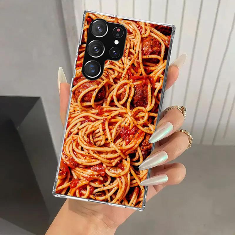 Food Fries Beer Cheese Sushi Cookie Phone Case for Samsung Galaxy S26 S24 S23 Ultra S25 Edge S22 S21 Plus S20 FE + Soft Print Sh