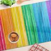 Tempered Multifunctional Decorative Glass Board Colored Stripes 80X52 Cm