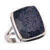 Natural Blue Sunstone Gemstone 925 Solid Sterling Silver Jewelry Ring S.9 o6Q69