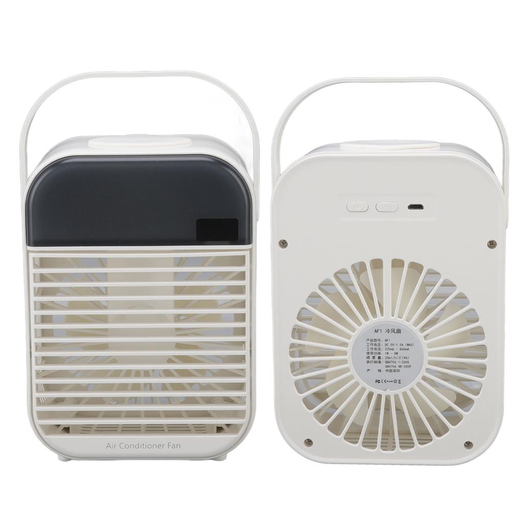 Portable   Conditioner Fan 3 Wind Speed Efficient Misting Low Noise USB   Conditioner Cooling Fan with Night Light