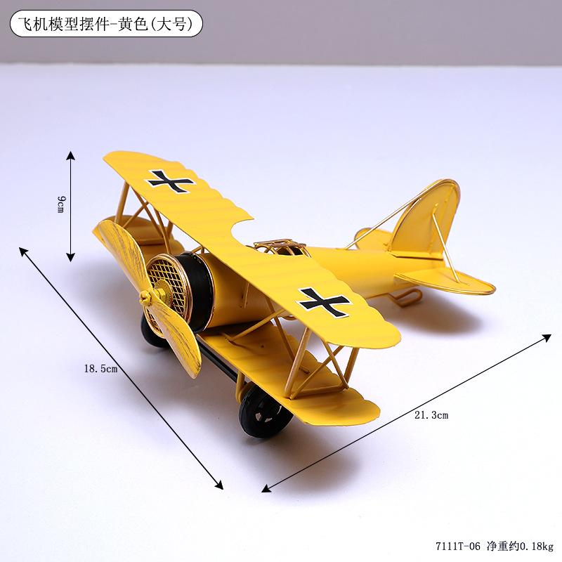 Vintage Iron Aircraft Model Decoration American Simulation Electroplating Aircraft Living Room TV Cabinet Bookshelf Decoration