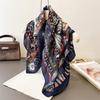 68Cm Square Scarf Stylish Versatile Necktie High-End Cotton Linen Feel Autumn Winter New Shawl Scarf Fashion Accessories