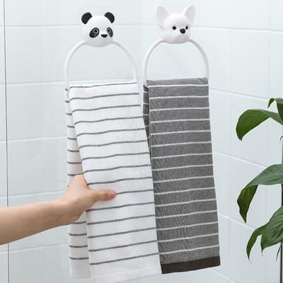 Towel Ring Panda Puppy Storage Rack Cartoon Rags Holder for Bathroom