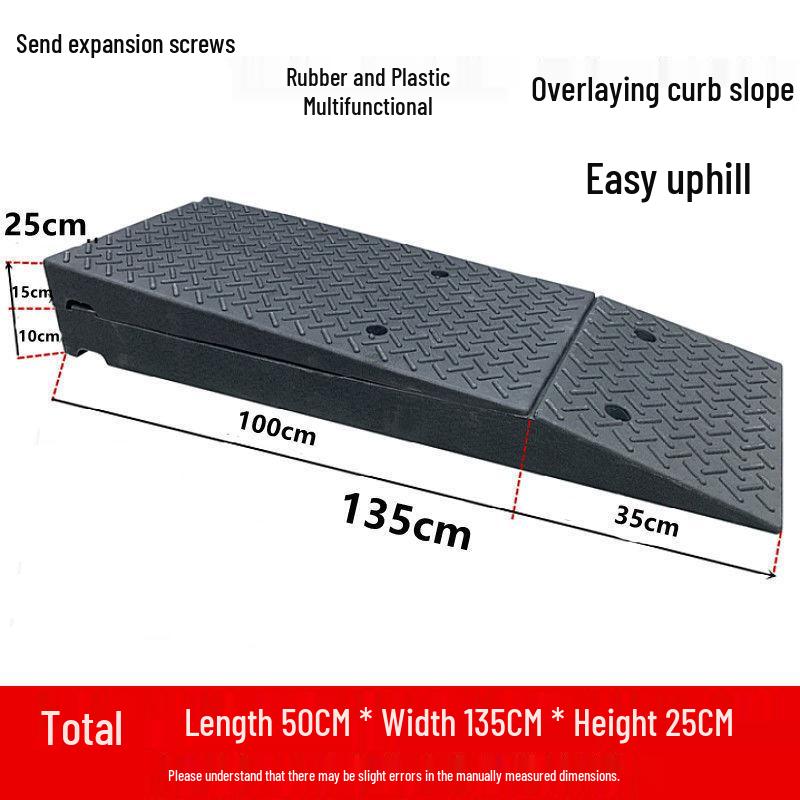 Rubber and Plastic Sloped Threshold Ramp Pad