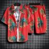 Strandkleidung für Männer, 2-teiliges Set, schnell trocknendes Hawaii-Hemd und Shorts-Set, modische Herrenbekleidung, bedruckt, lässige Outfits für den Sommer