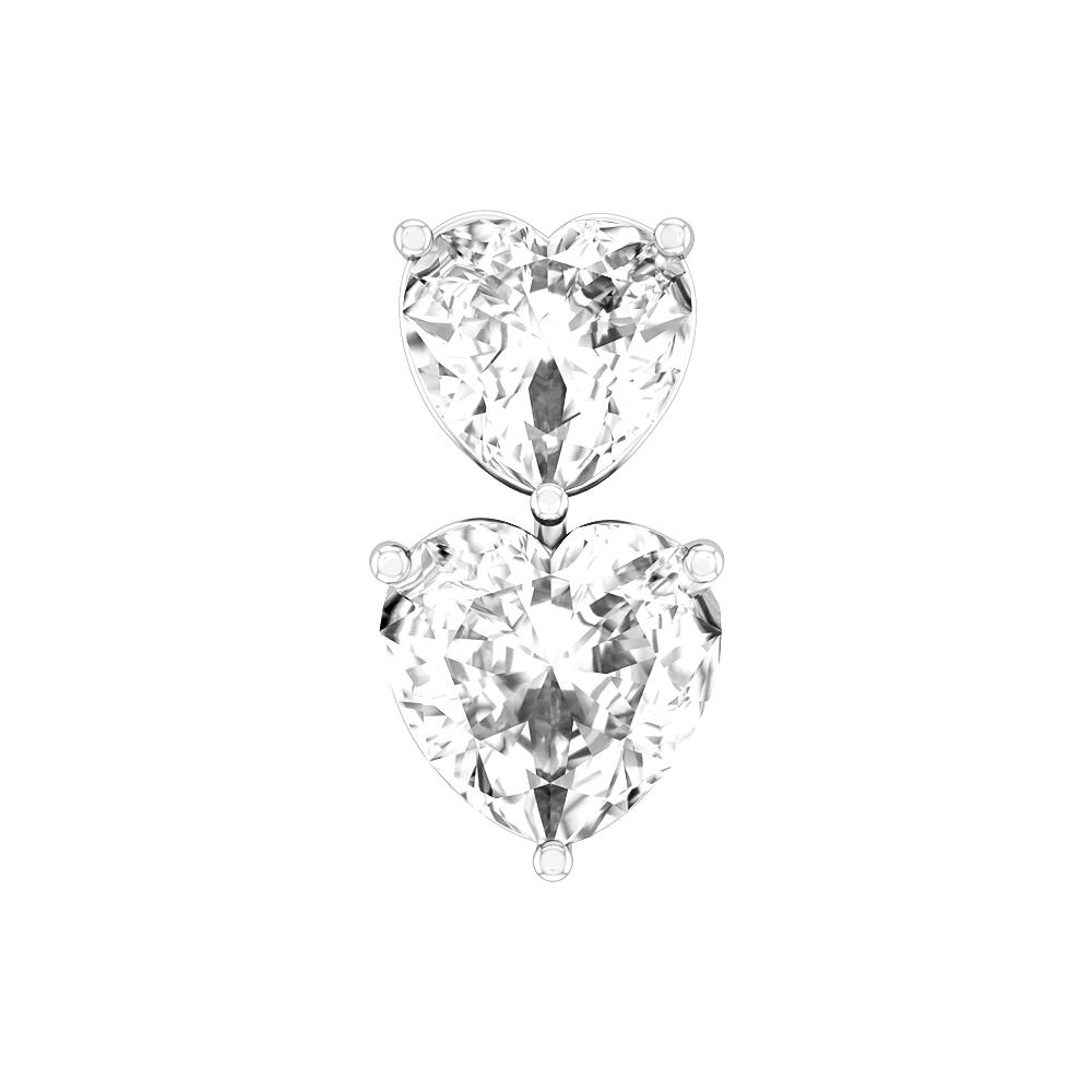 

1 шт., женские украшения для тела, кристалл, двойное сердце, кольцо в пупке, сексуальная личность, пирсинг пупка серебряный