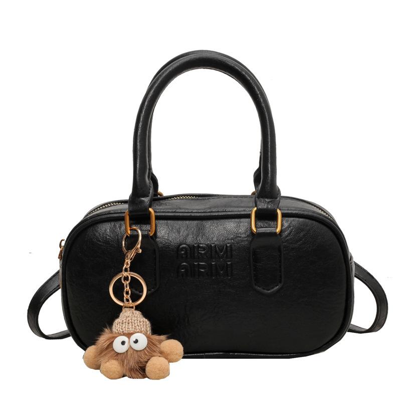 

Женская сумка-тоут Новая однотонная маленькая квадратная сумка Универсальная на плечо/кроссбоди чёрный