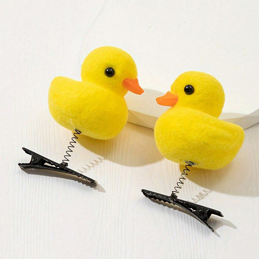 1 szt. Modne spinki do włosów w kształcie żółtej kaczuszki dla kobiet dziewcząt na imprezę akcesoria do włosów