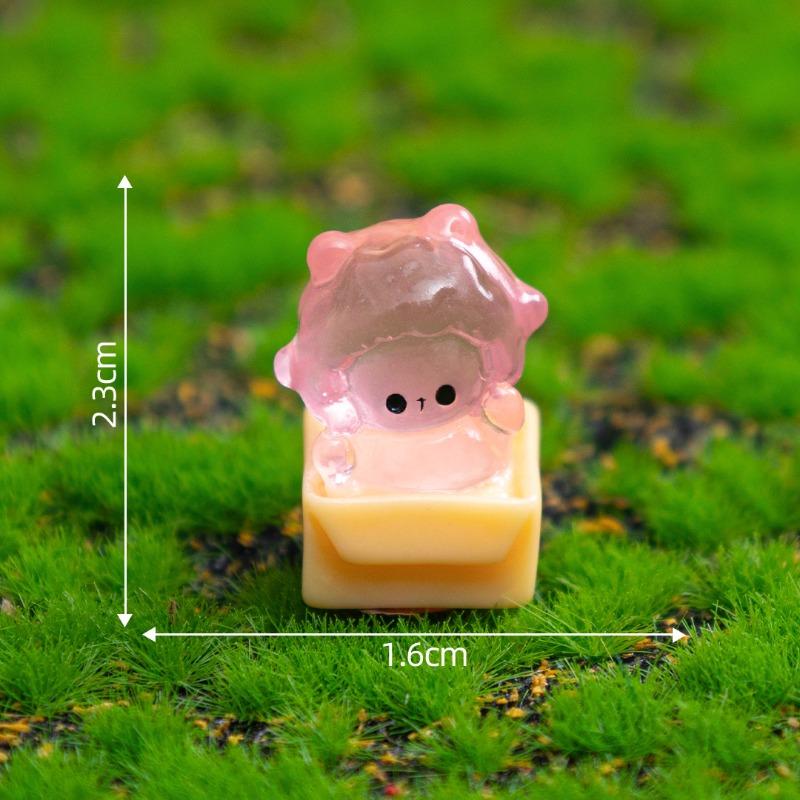 Micro-landscape Luminous Eggshell Chicken Little Crocodile Figurine Decorative Accessories Miniature Small Ornaments